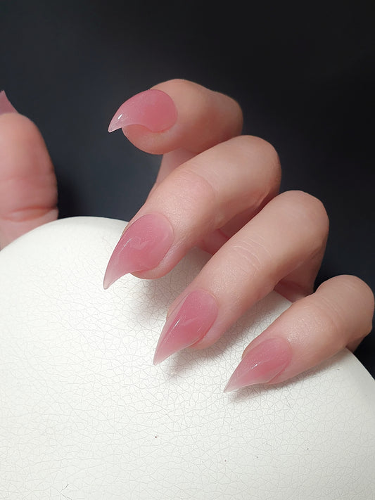 Pink Short Claw Press on Nails