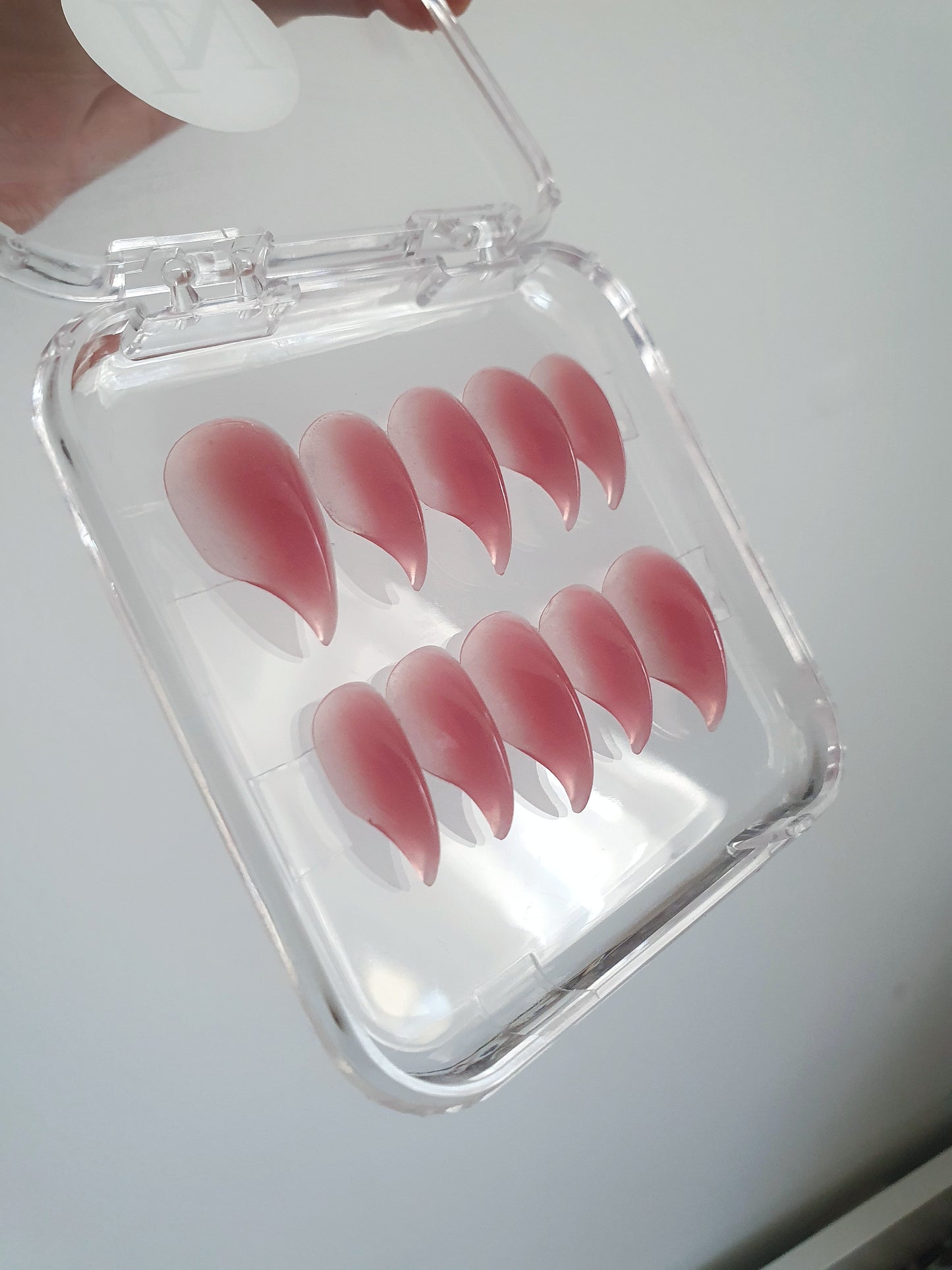 Pink Short Claw Press on Nails
