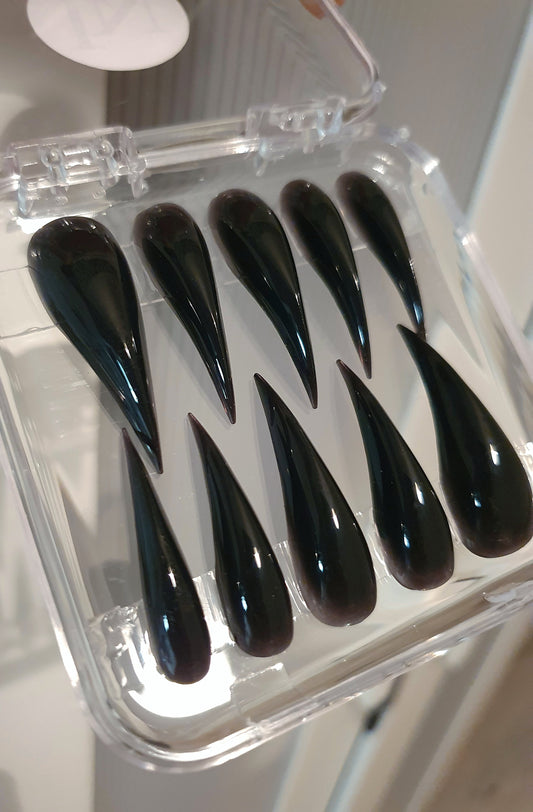 Claw Press On Nails, Black claw nails, Handmade Claw Press on nails, Cosplay nails