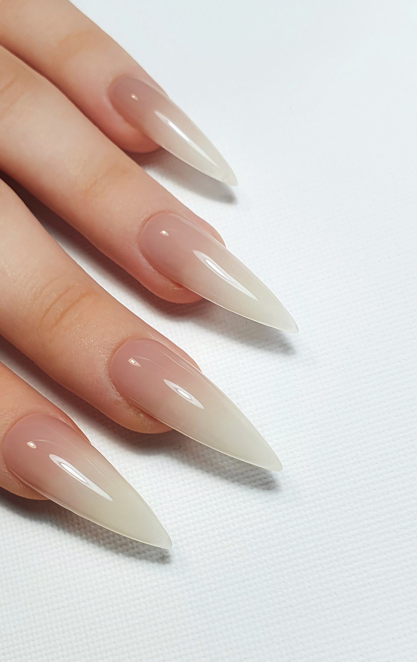 Long Stiletto ombre nails