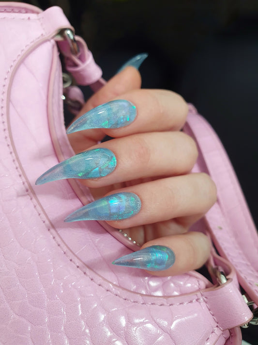 Sparkling Cat Claw Press On Nails, Handmade