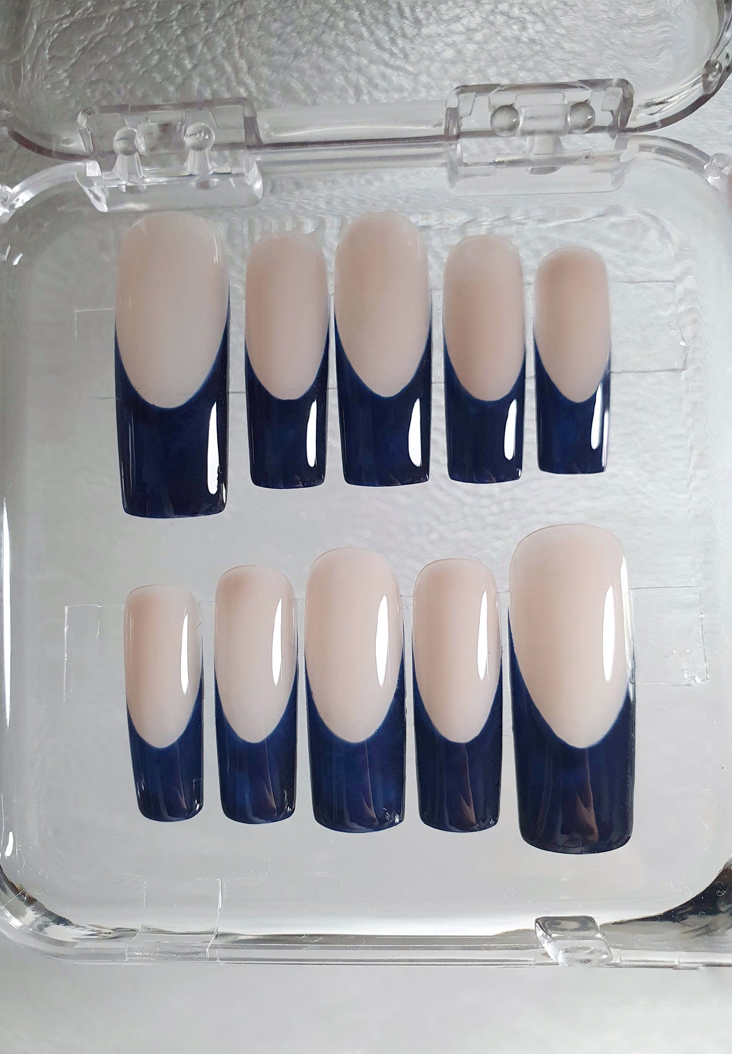 Royal Dark Blue French Tips
