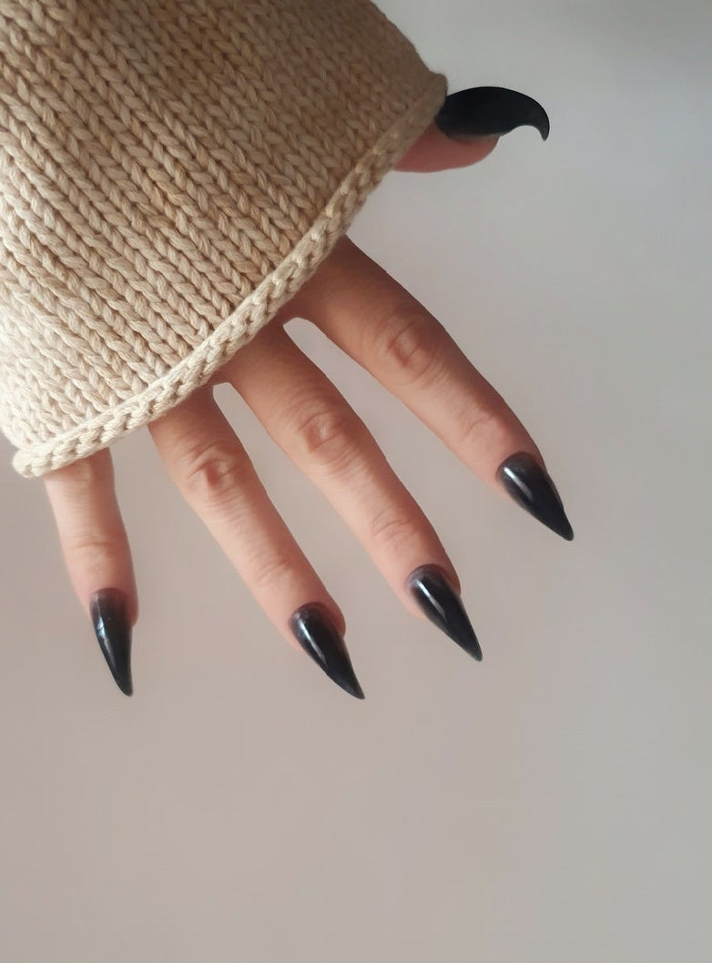 Black Werewolves clows, Werewolf Nails, Claw press on nails