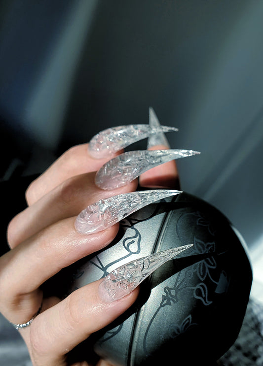 Dazzling Ice Claw Press on nails