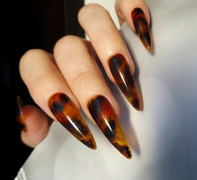 Jelly Amber Press on Nails