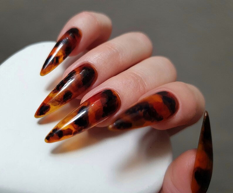 Jelly Amber Press on Nails