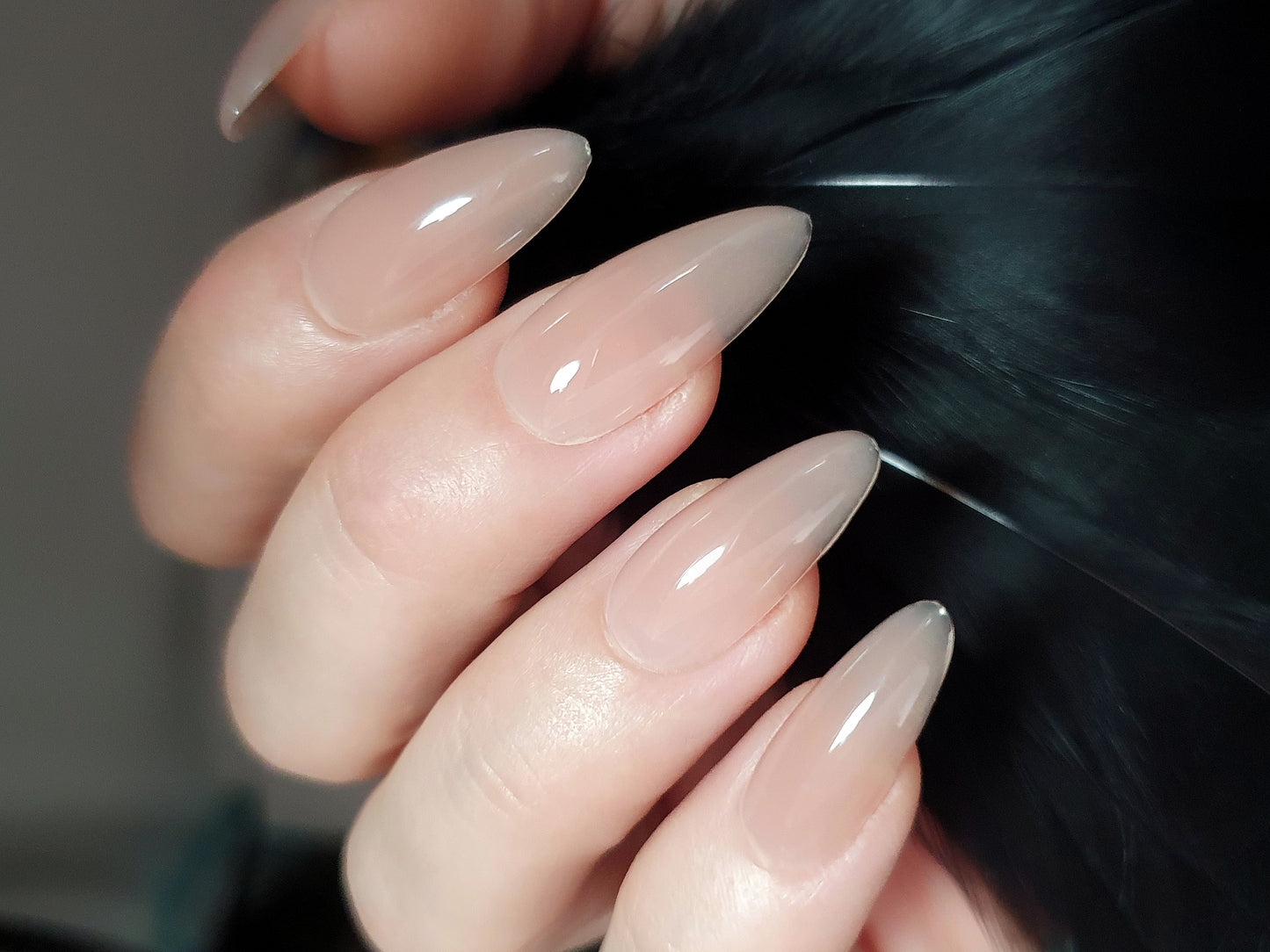 Medium Almond Nude Press on Nails