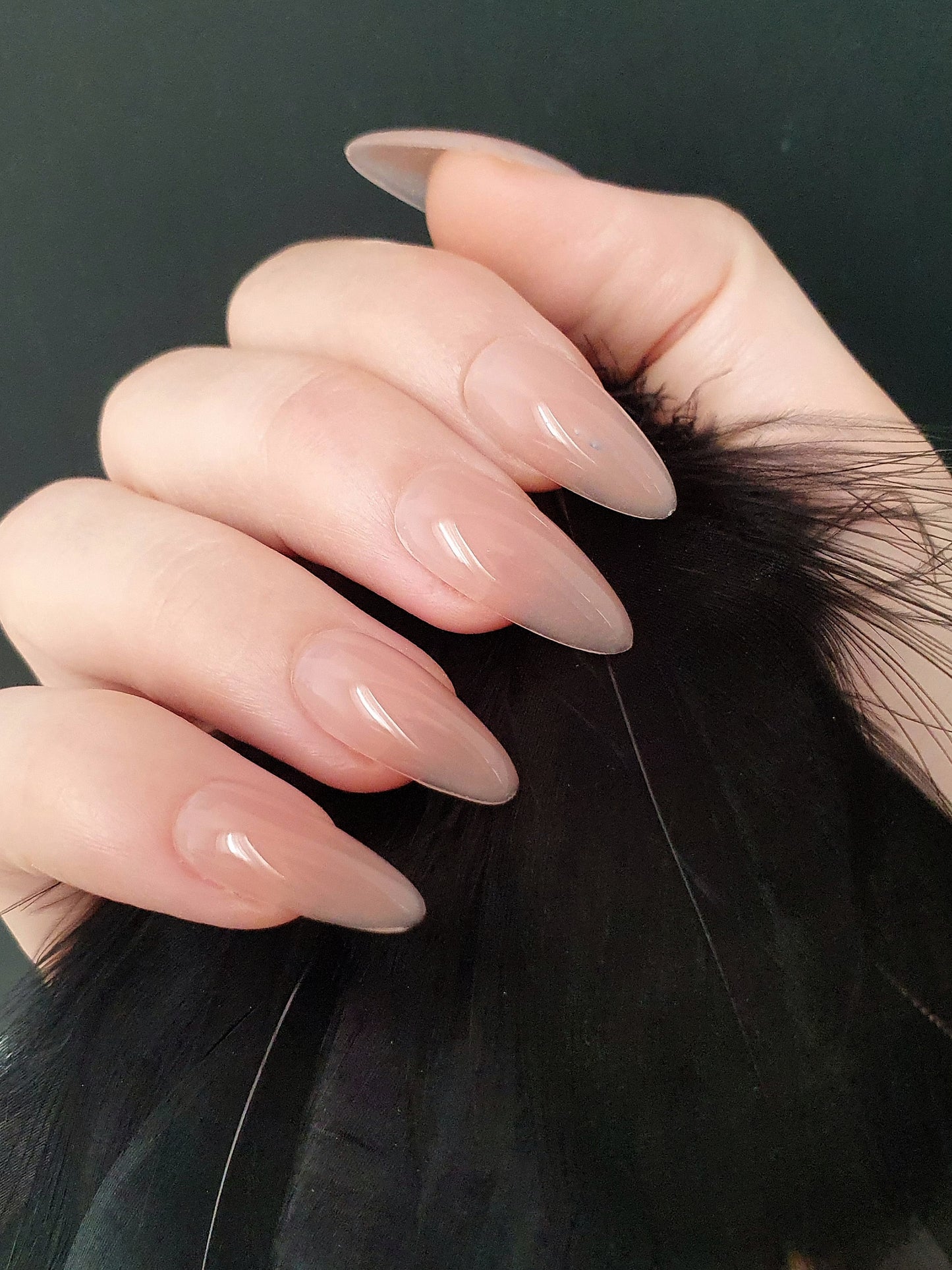 Medium Almond Nude Press on Nails