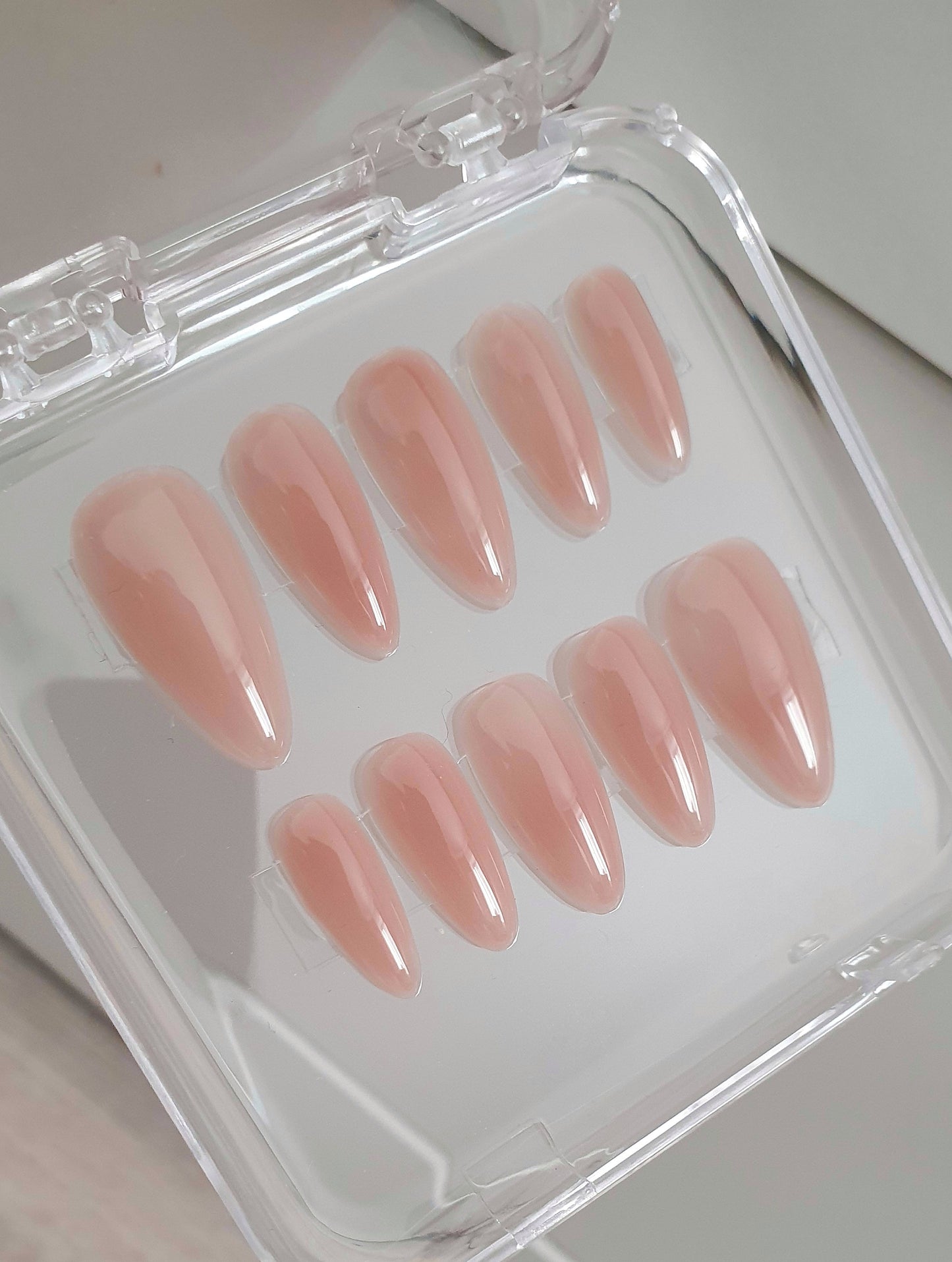 Medium Almond Nude Press on Nails