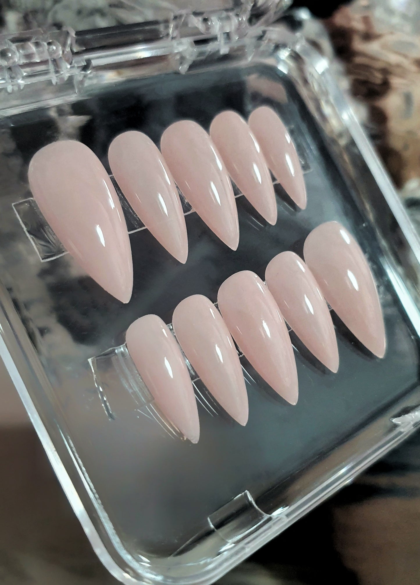 Jelly Rose Quartz Press on Nails