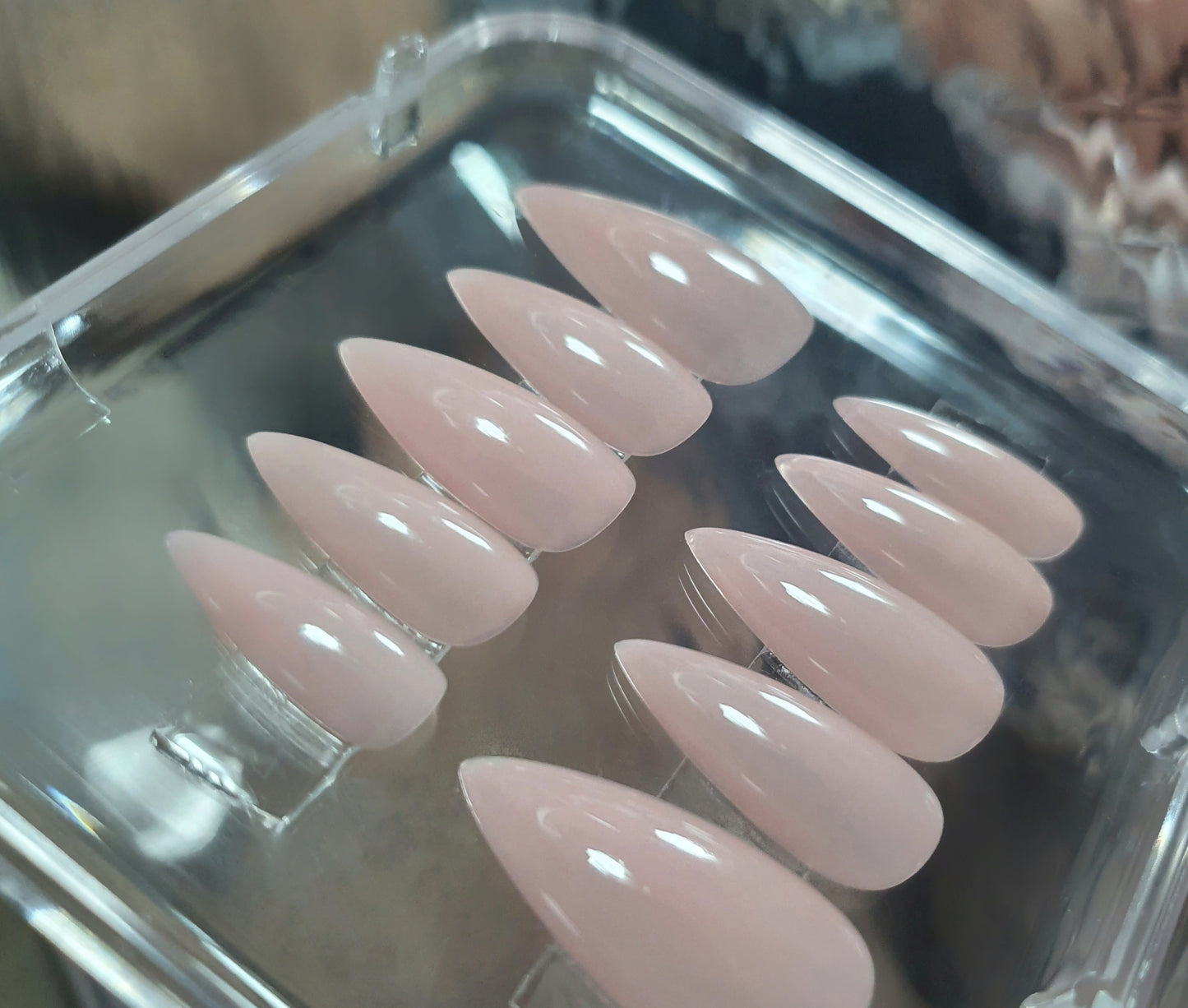 Jelly Rose Quartz Press on Nails