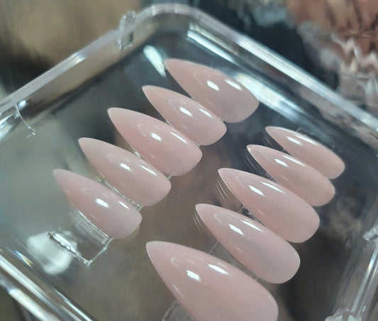 Jelly Rose Quartz Press on Nails