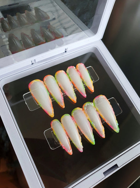 Milky White Long Stilettos