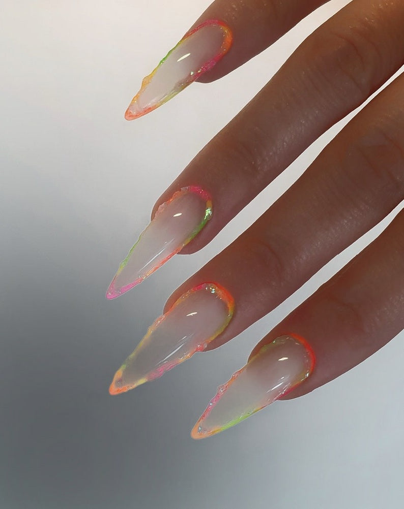 Milky White Long Stilettos