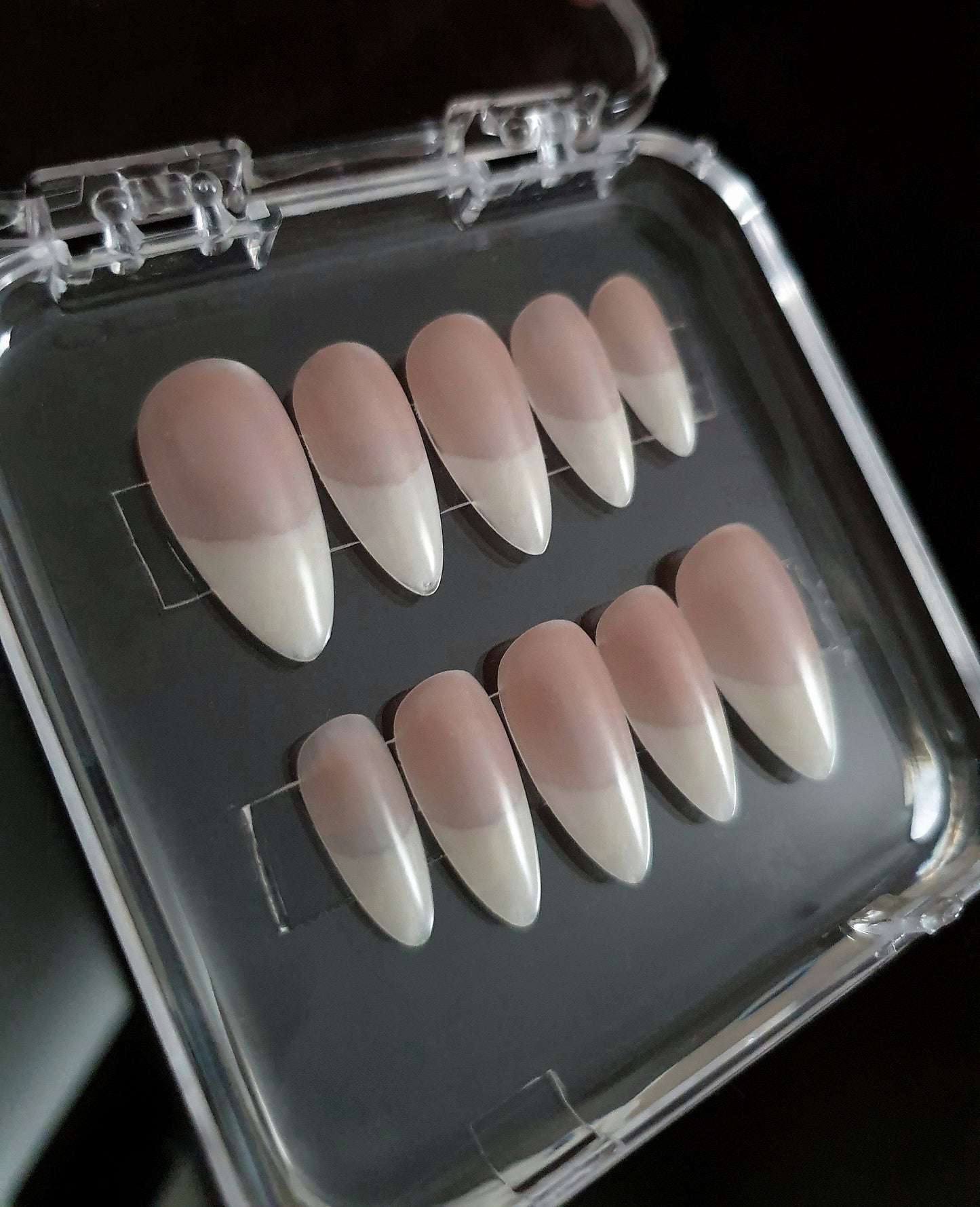 Natural Real Looking French Press on Nails