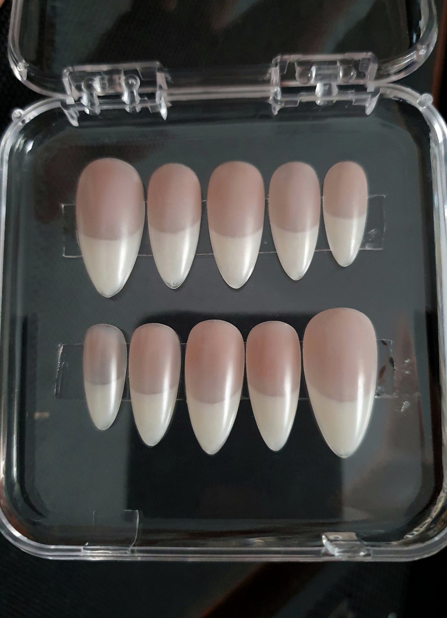 Natural Real Looking French Press on Nails