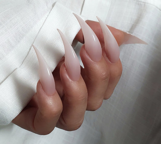 Claw press on nails Light Pink Tips