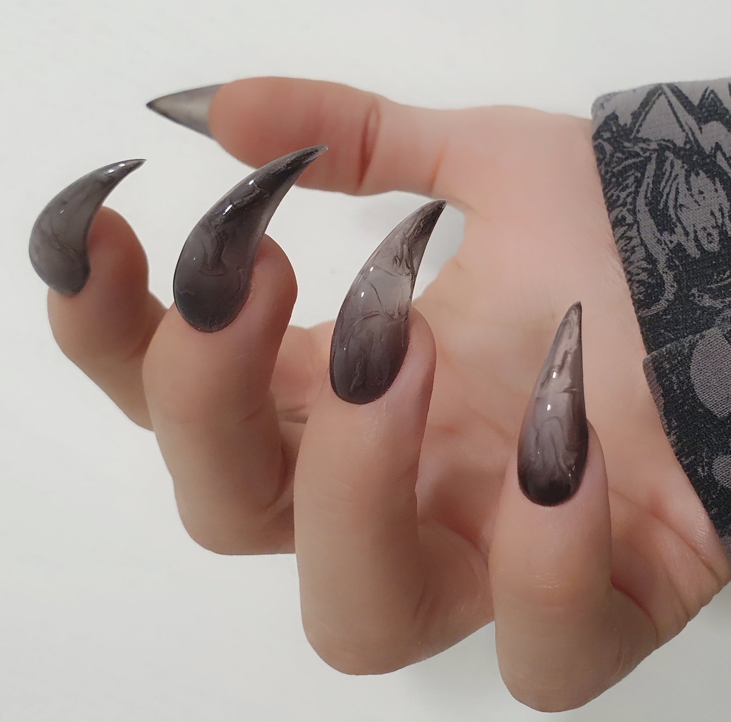 Black Witch Claw Press On Nails