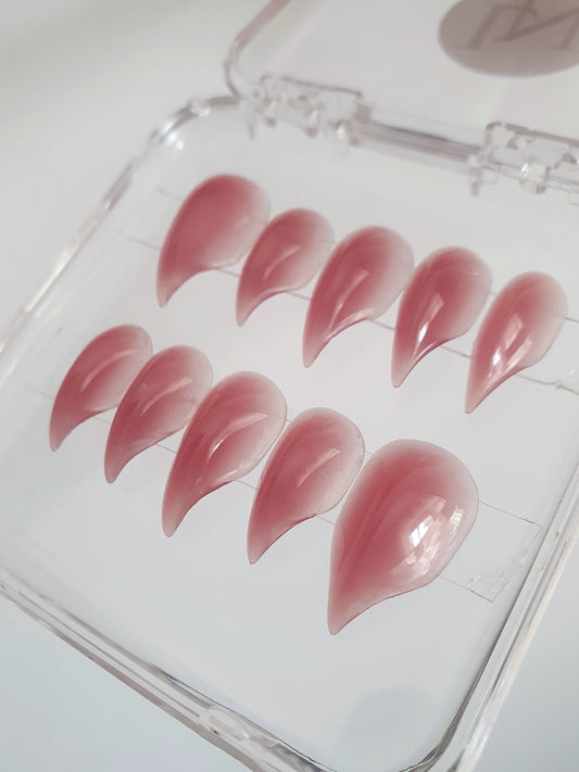 Pink Short Claw Press on Nails
