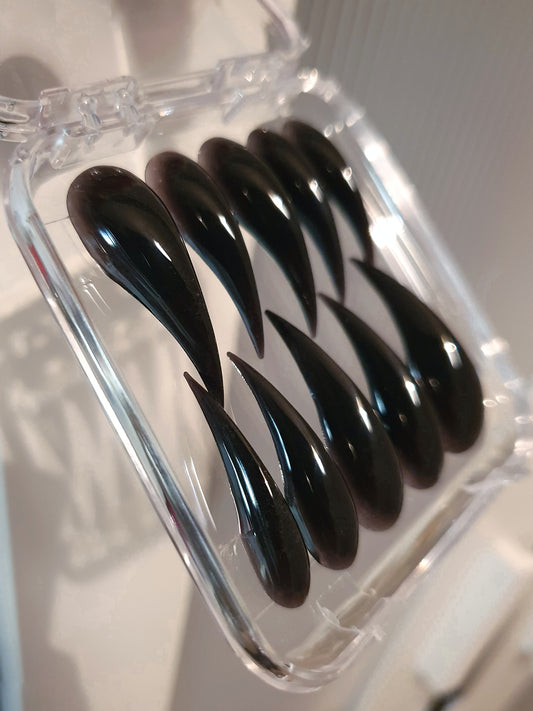 Claw Press On Nails, Black claw nails, Handmade Claw Press on nails, Cosplay nails