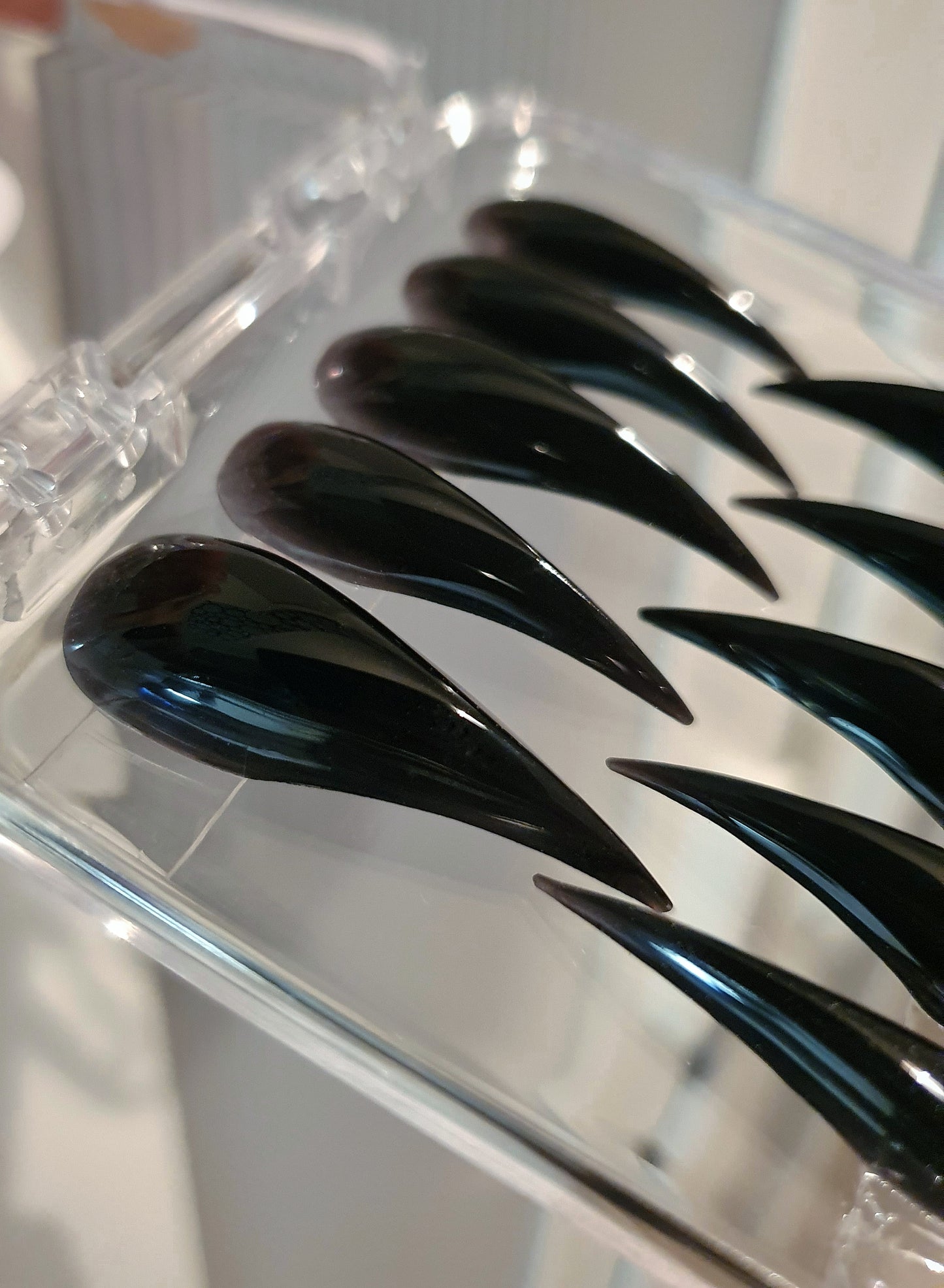 Claw Press On Nails, Black claw nails, Handmade Claw Press on nails, Cosplay nails