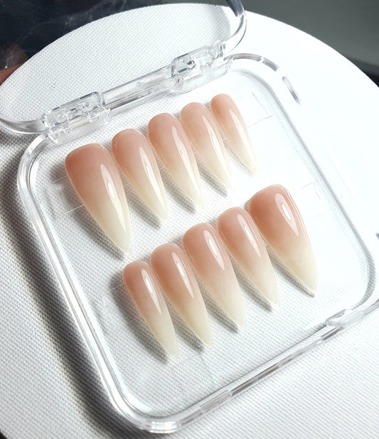 Long Stiletto ombre nails