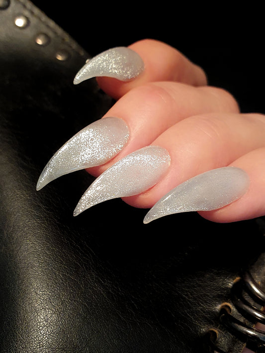 Sparkling Cat Claw Press On Nails, Handmade False Nails