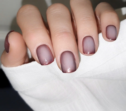 Dark Pink Short Square Press on Nails