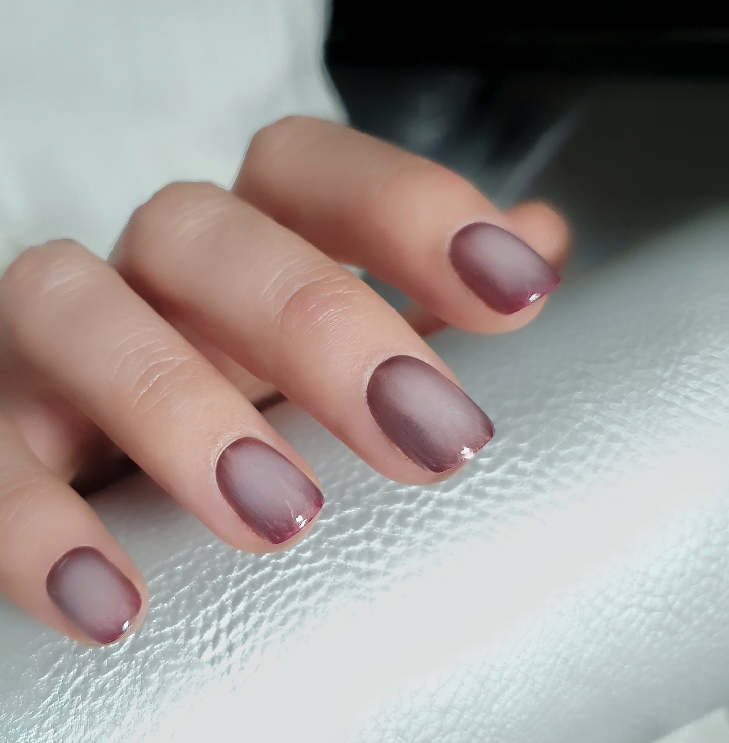 Dark Pink Short Square Press on Nails