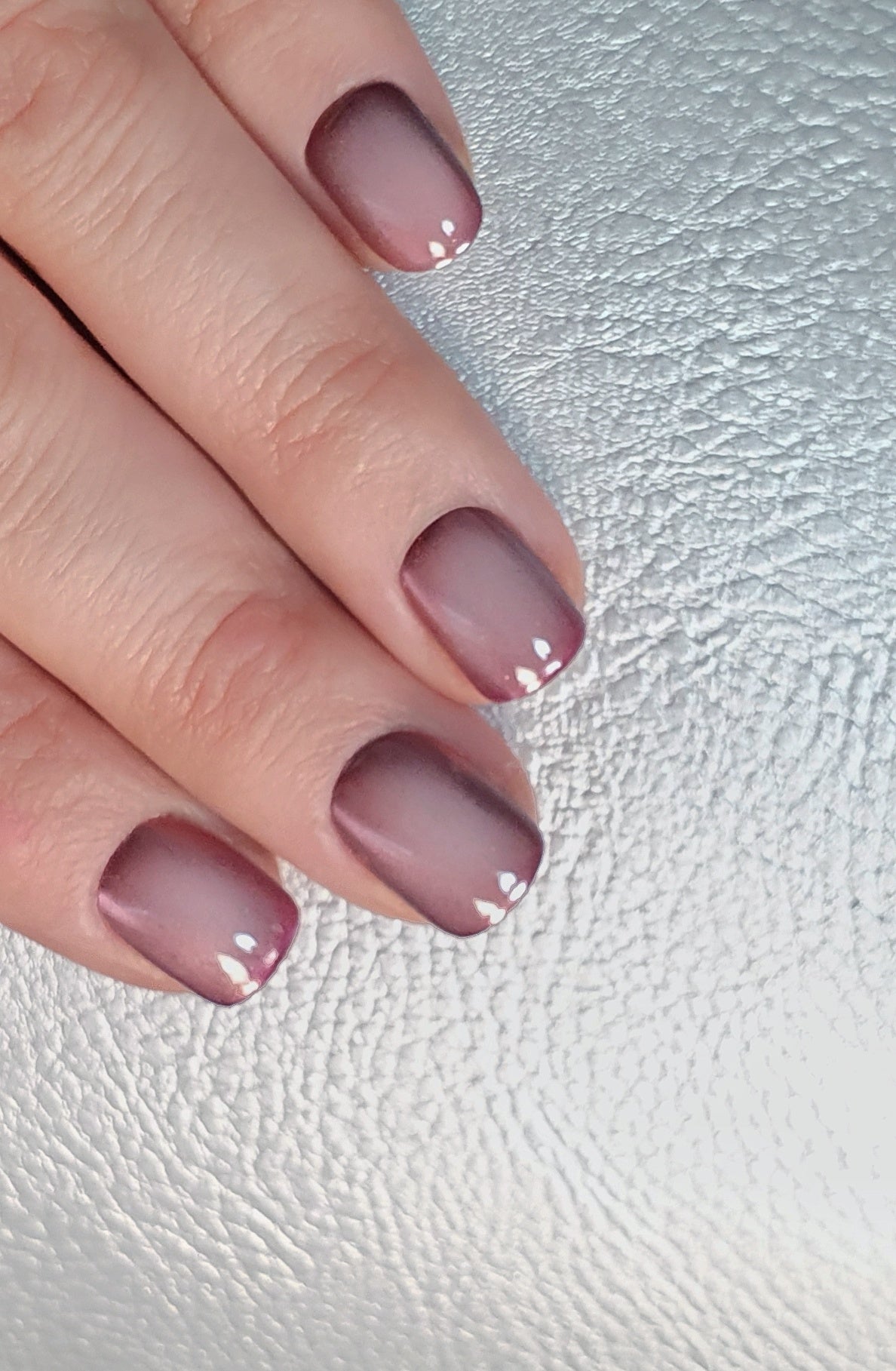 Dark Pink Short Square Press on Nails