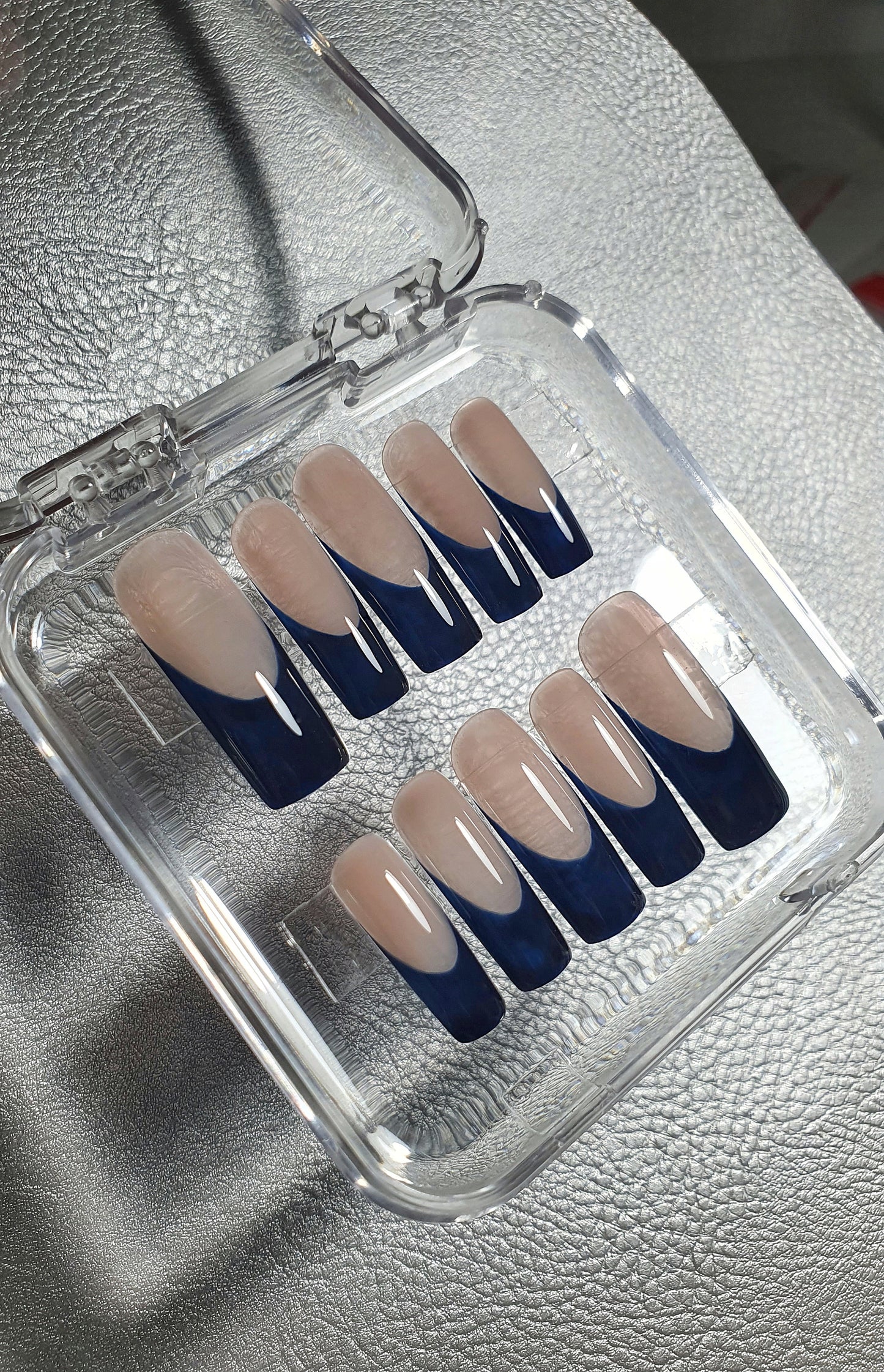 Royal Dark Blue French Tips