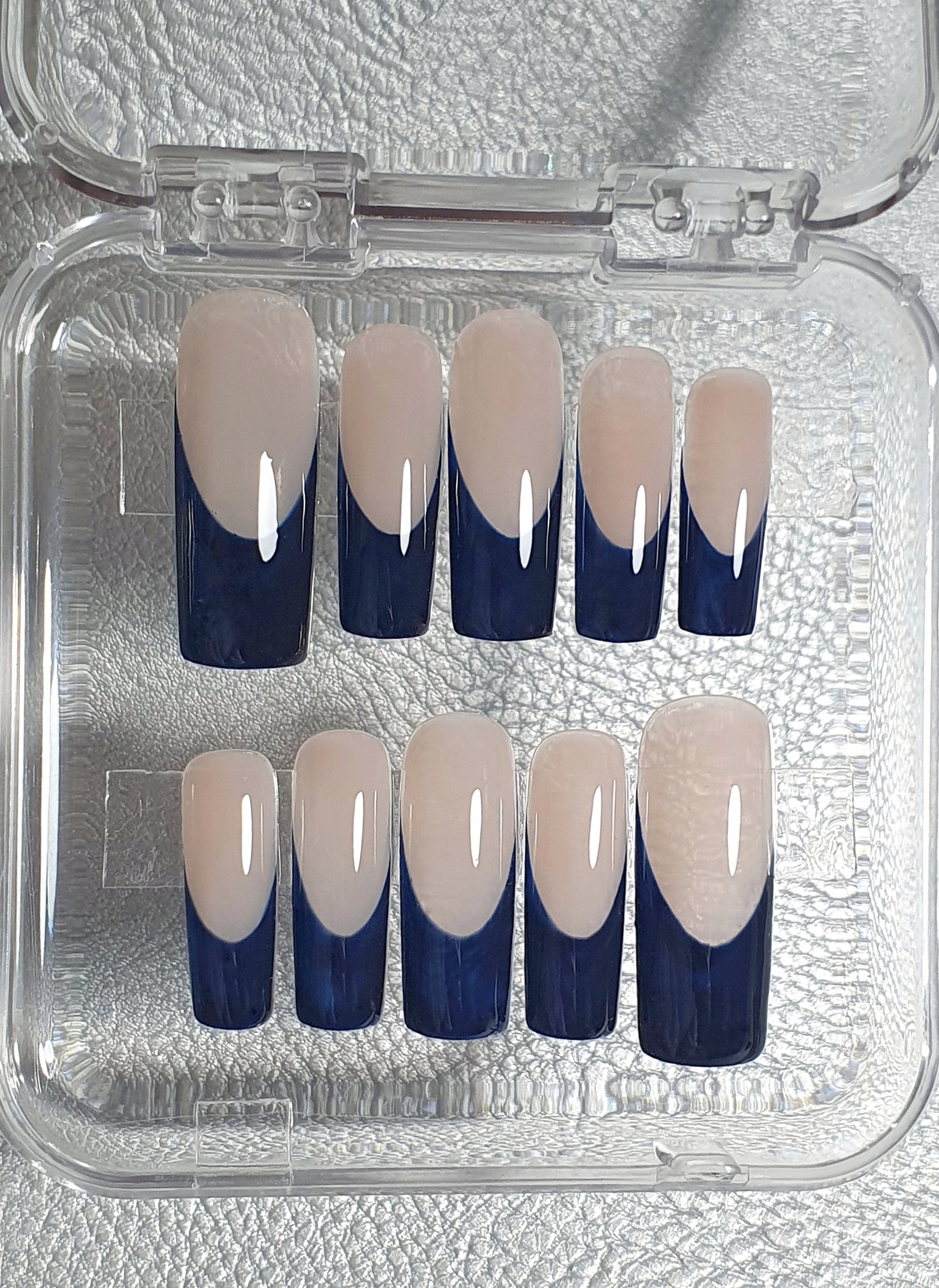 Royal Dark Blue French Tips