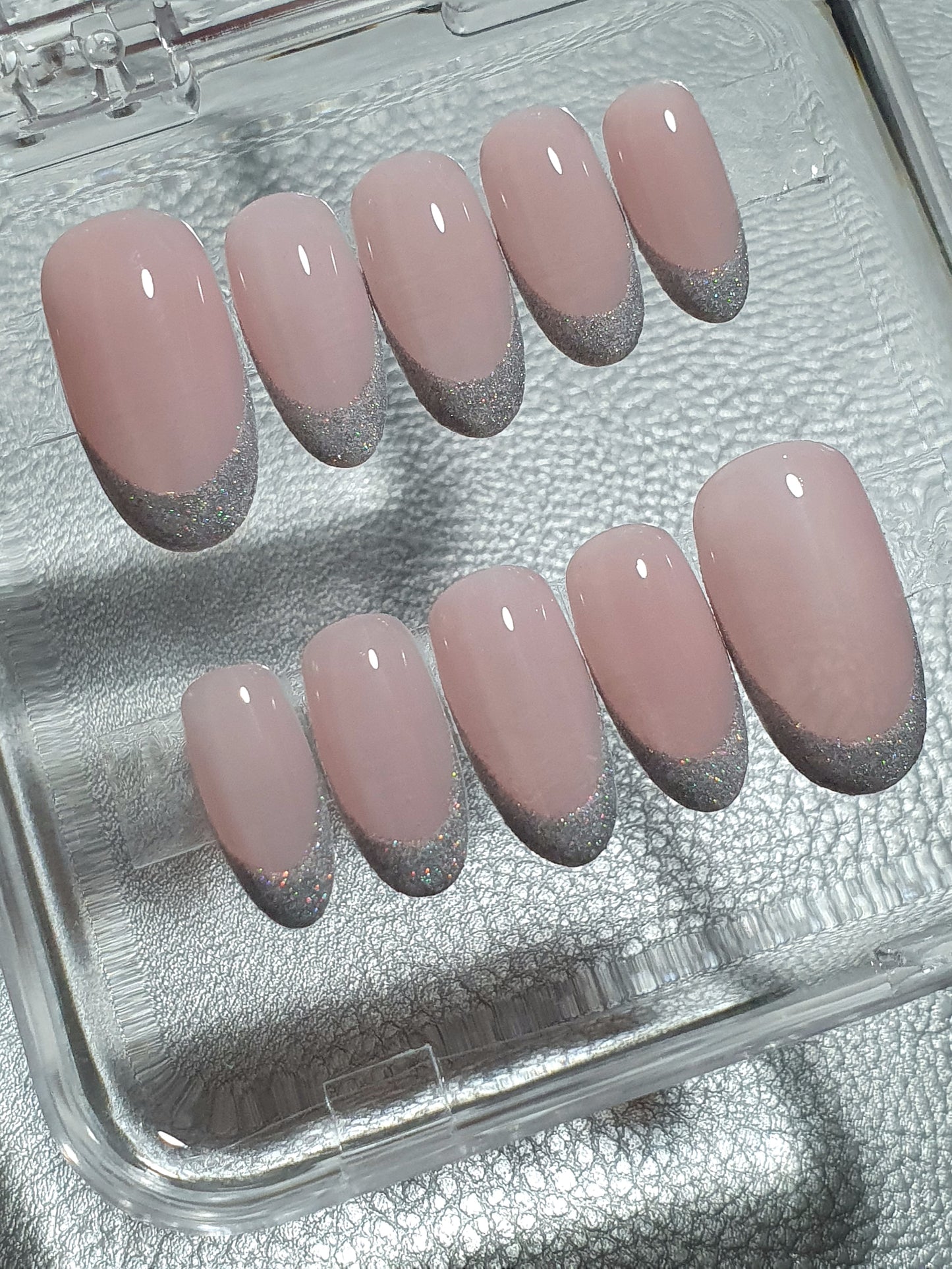 Holographic French Nails