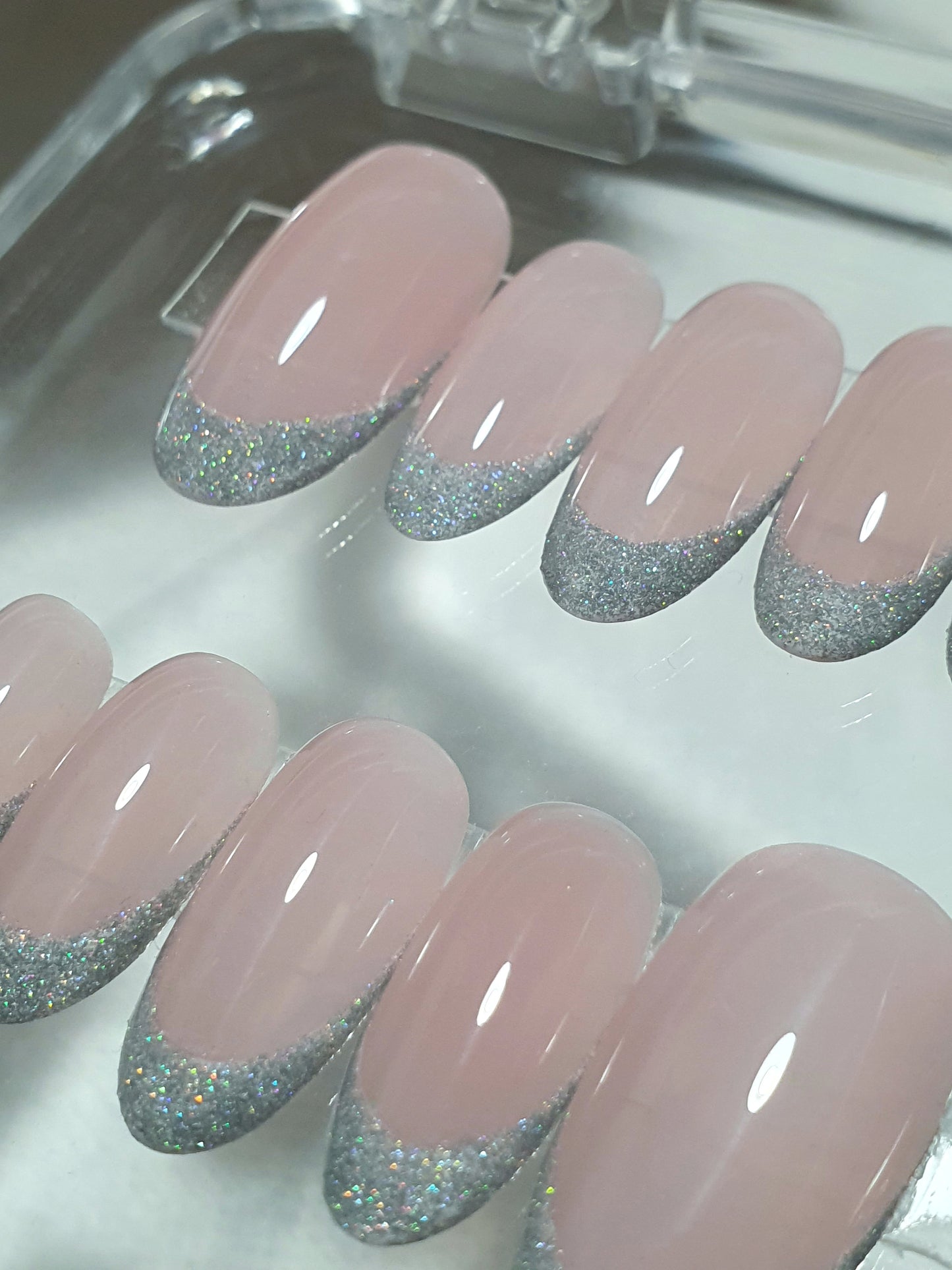 Holographic French Nails