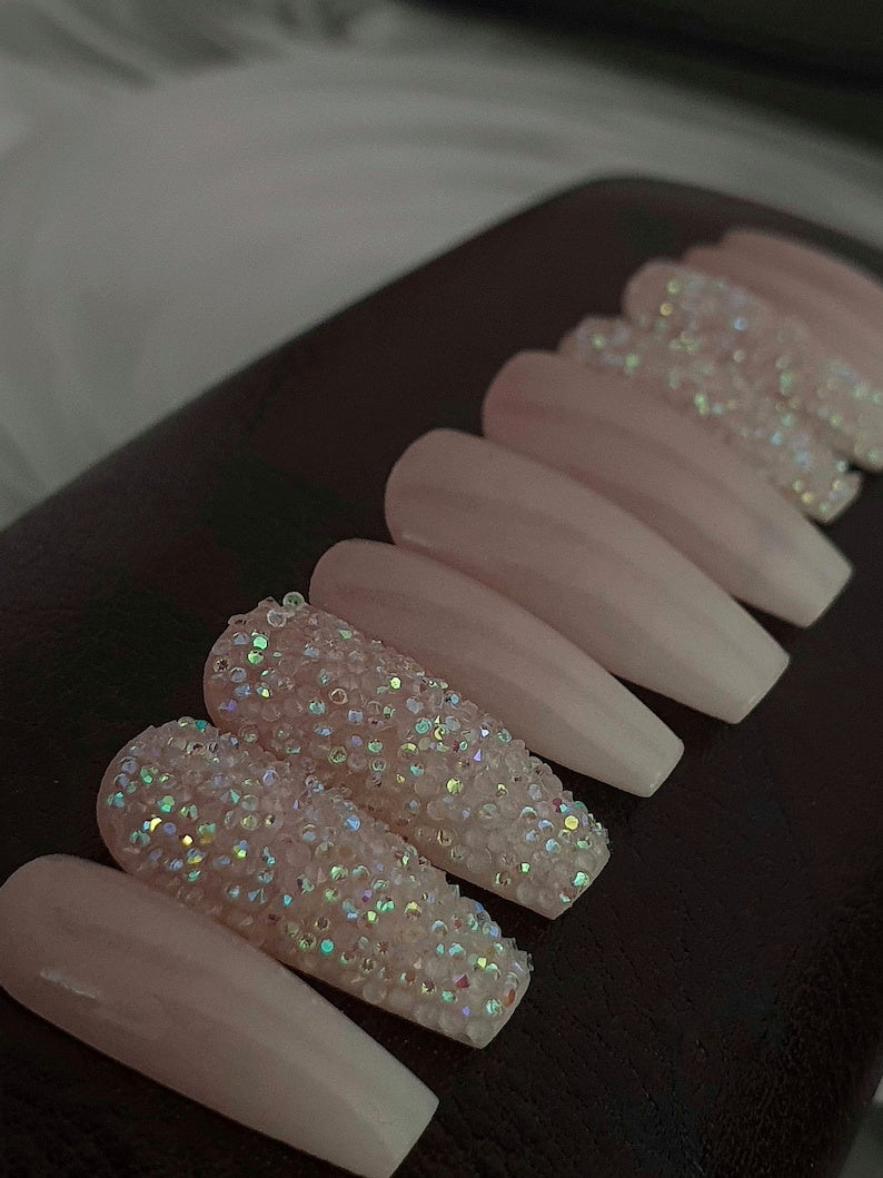 Sparkle Crystal Bridal Nails