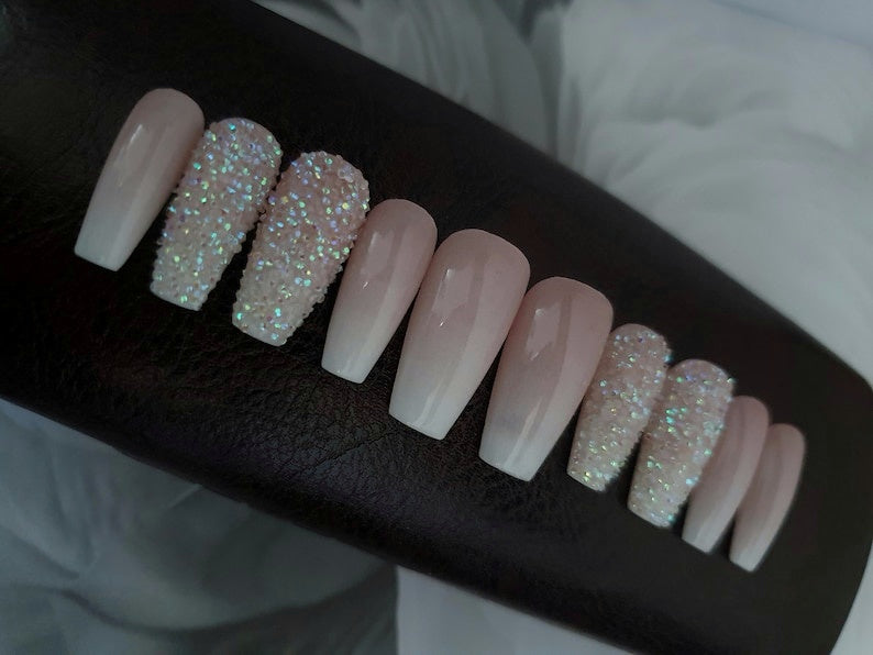 Sparkle Crystal Bridal Nails